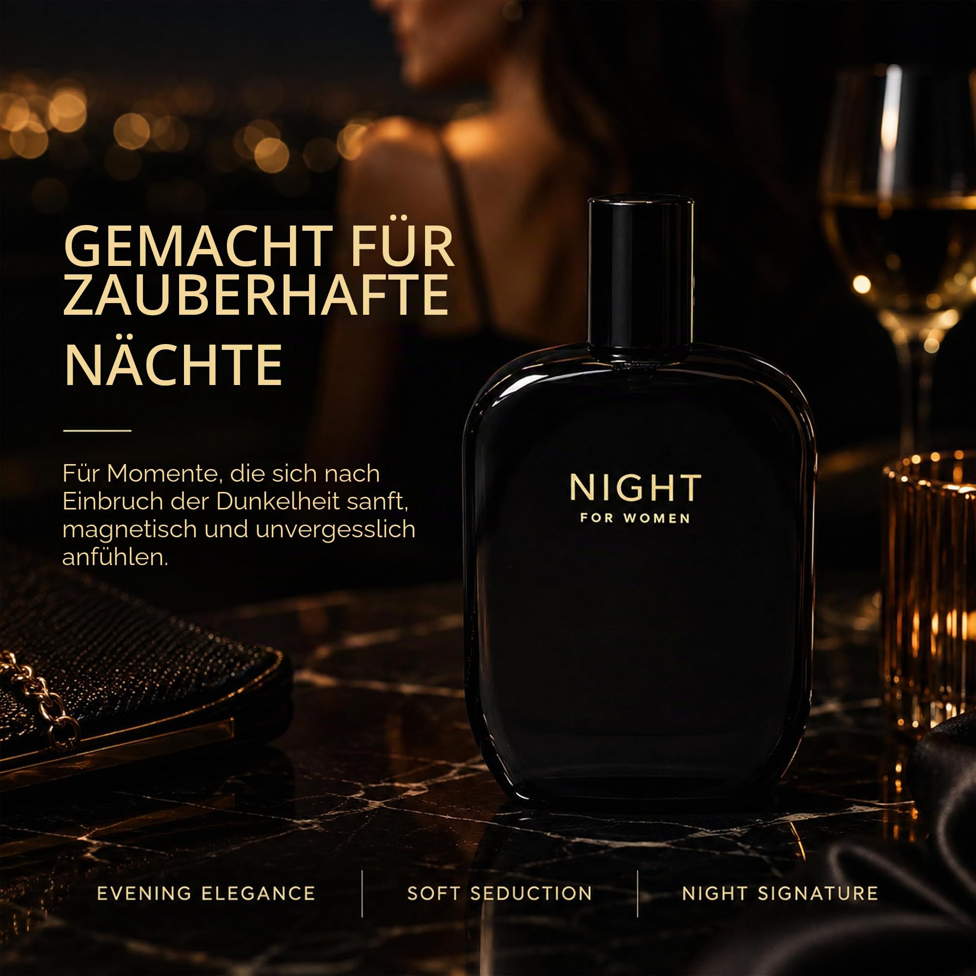 Fragrance One | Jeremy Fragrance NIGHT for Women | luxuriöser Damenduft | Jasmine & Benzoin Explosion | Eau de Parfum für Damen | Langanhaltend | Ideal für die Abendverführung | 50 ml Luxusflakon | Extrait de Parfum von Jeremy Fragrance, warmer blumiger o