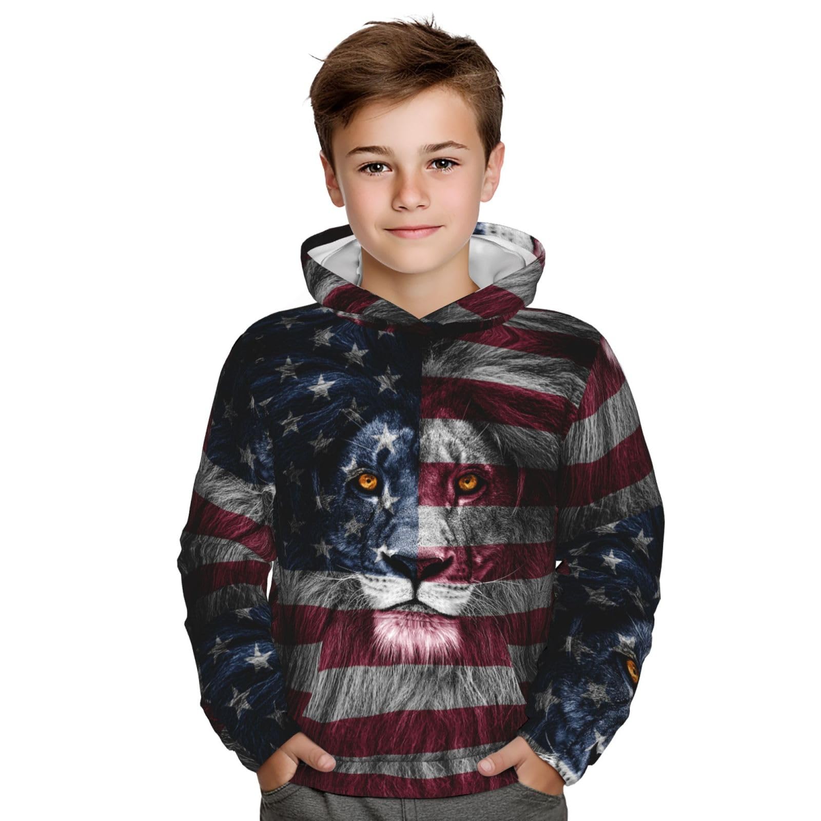 Boy'S Sweatshirt Fleece Hoodie Blend Hooded Sweatshirt Plush Pullover Hoodie Size For Boys And Girls