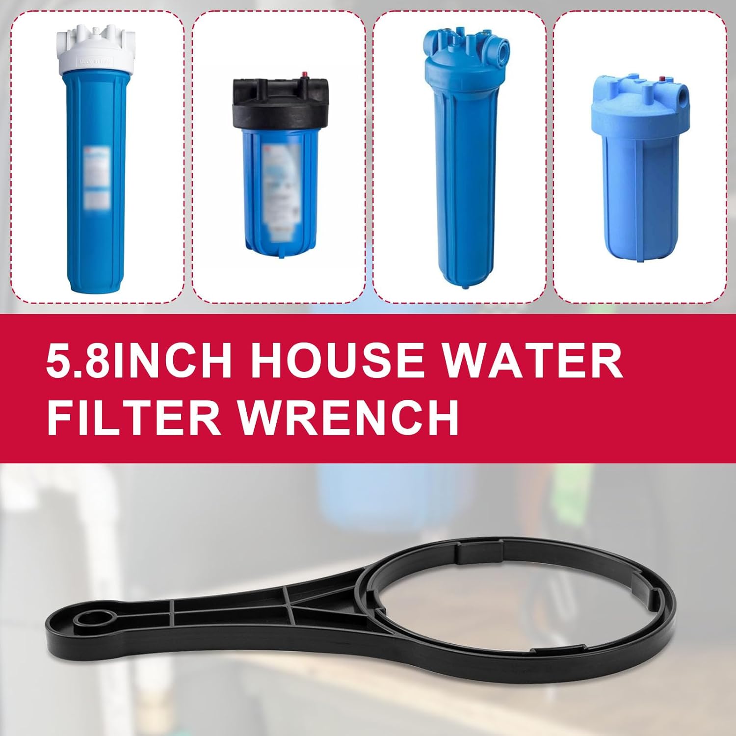 Water Filter Housing Wrench Compatible with Culligan HD-950, PWF45W, Aqua-Pure AP801 AP802, Pentek, Big Clear, YTB, Atlas Filtri and Most Filter Housings Which Accept 4.5'' Width Filter Cartridges