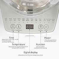 Vista 6 de Olla de salud, oficina, hogar, hervidor eléctrico con infusor, control de temperatura, 12 procedimientos funcionales para frutas, té y café