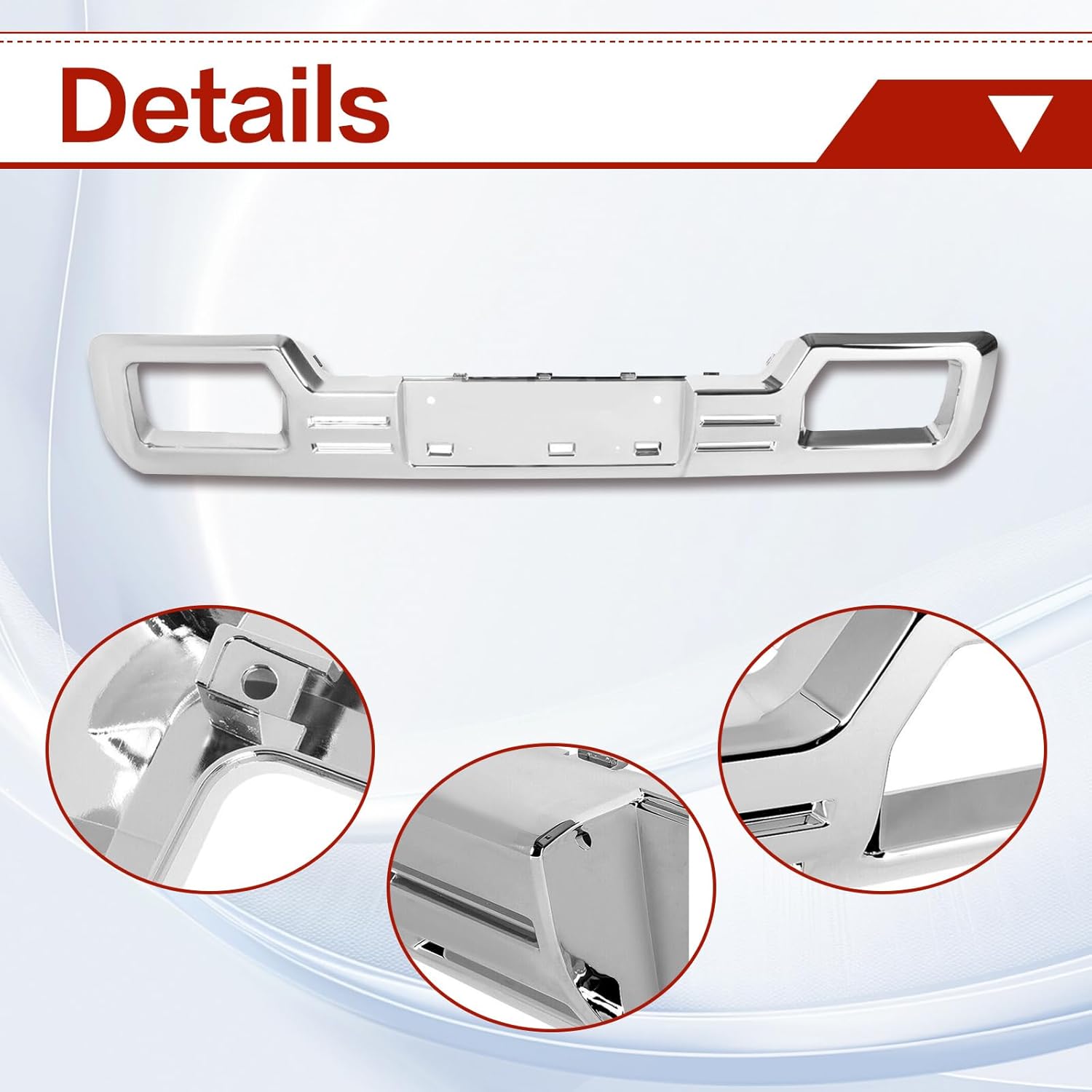 JX RACING Front Bumper Skid Plate Chrome Compatible with GMC Sierra 1500 2014 2015 Denali Style Lower Cover Protection Plastic Replacement for 22902312 GM1053100