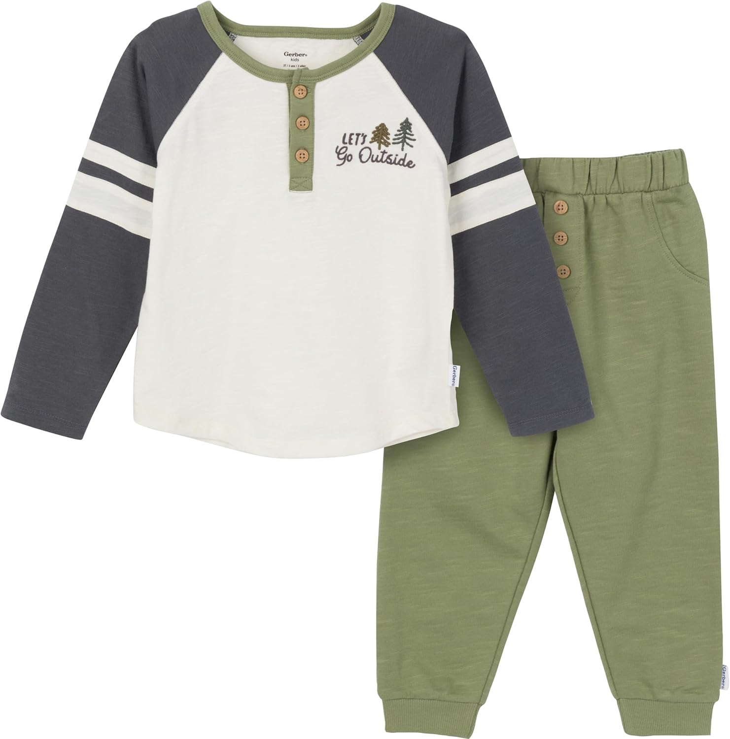 Gerber boys Toddler Boys’ 2-piece Top and Joggers Set