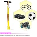 Heavy Duty Chrome Steel Air Pump with Pin for Car Bike Bicycle Motorcycle Sports Ball and Inflatable Furniture/Toys. (Pack of 1) (N Pump + Pin + Beach Ball) gallery image