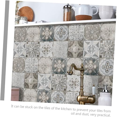 Miniatura 8 de Angoily for Pcs Tile Wall Sticker for Home Removable Tile Decals Self-Adhesive Tile Sticker Vinyl Flooring Bathroom Tile Stickers Tile Wall Decals