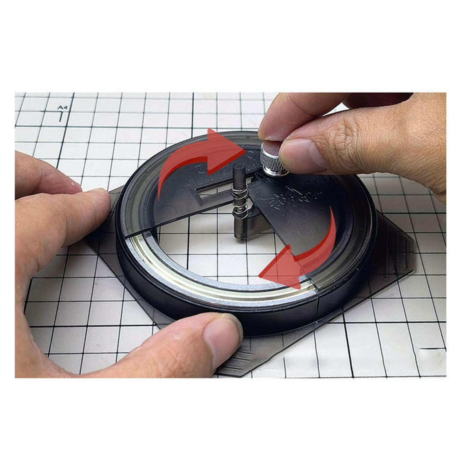 ZEZEFUFU 1 cortador circular de precisión ajustable para manualidades de 1 a 50 mm pegatinas redondas para Gundam Model Making DIY Tool