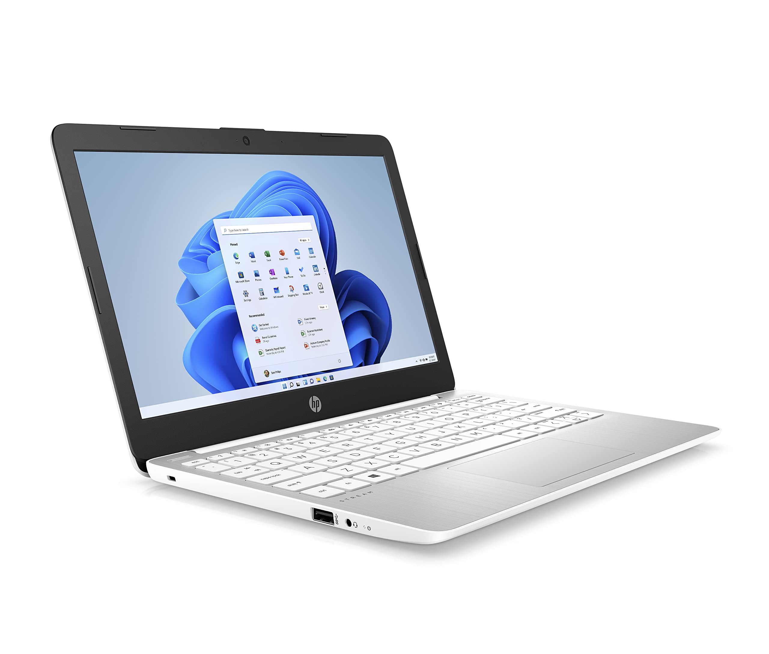 HP Stream Laptop de 14 pulgadas para estudiantes y negocios, procesador Intel Quad-Core, 16 GB de RAM, 320 GB de almacenamiento (64 GB eMMC + tarjeta 256 GB), 1 año de oficina 365, cámara web, 12