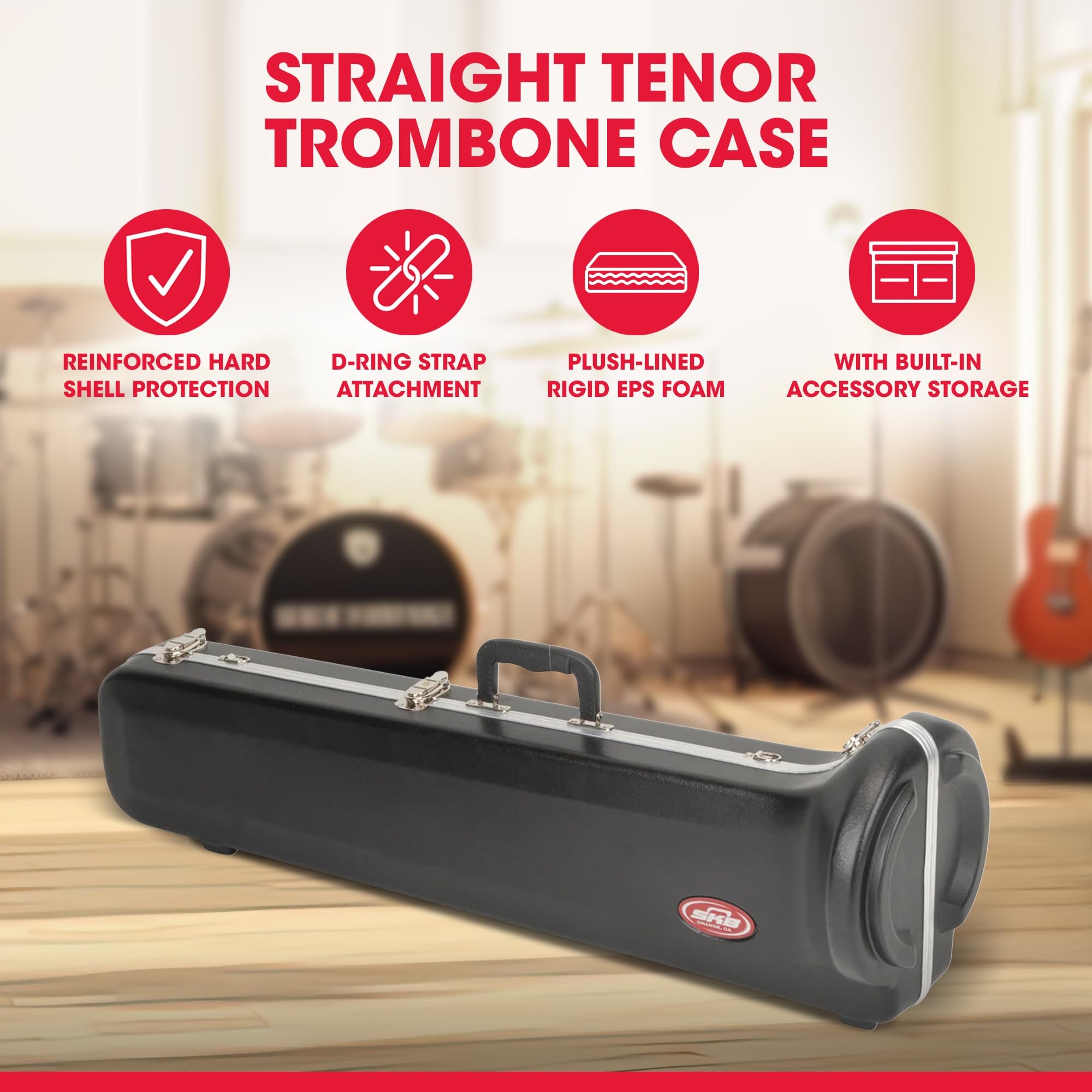 Amazon | SKB トロンボーン用ハードケース 1SKB-360 ブラック | 金