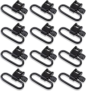 12 Pack Sling Swivels, 1.25" Tri-Lock Sling Swivels Sling Attachment Mounts for Rifle or Shotgun,Quick Detachable/Release