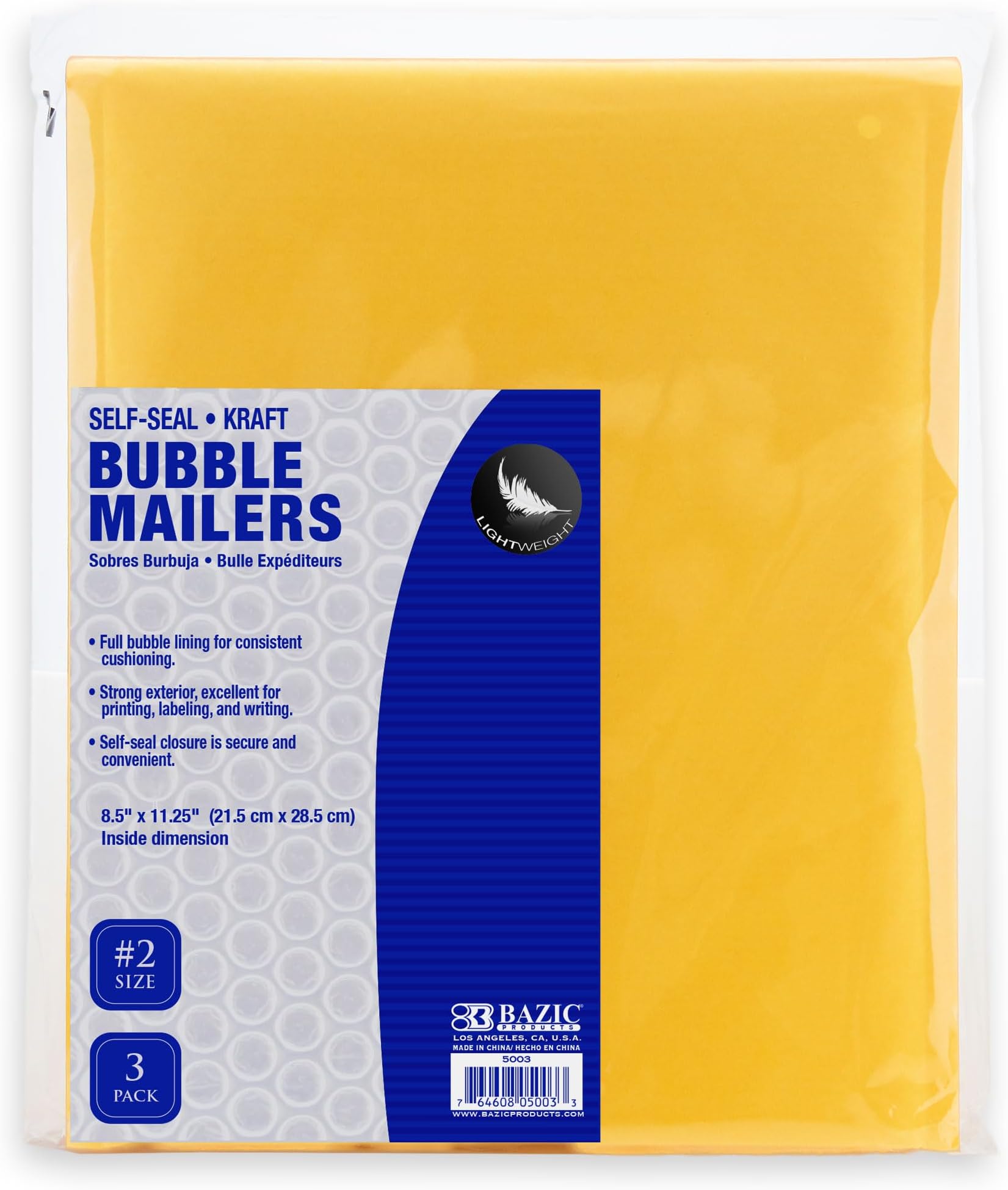 packbabol Kraft Bubble Mailers 8.5x11 Inch 50 Pcs,Small