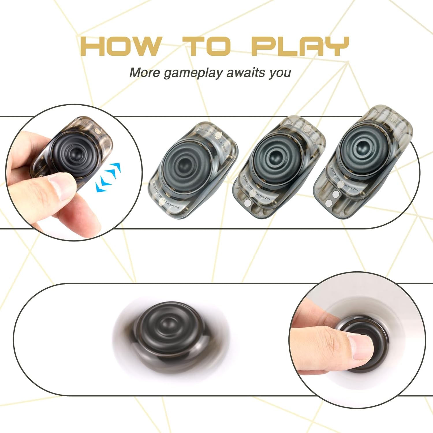 Nampoo Fidget Toys for Adults Fidget Slider Spinner 2-in-1 Multi-Mode Stress Relief Toy