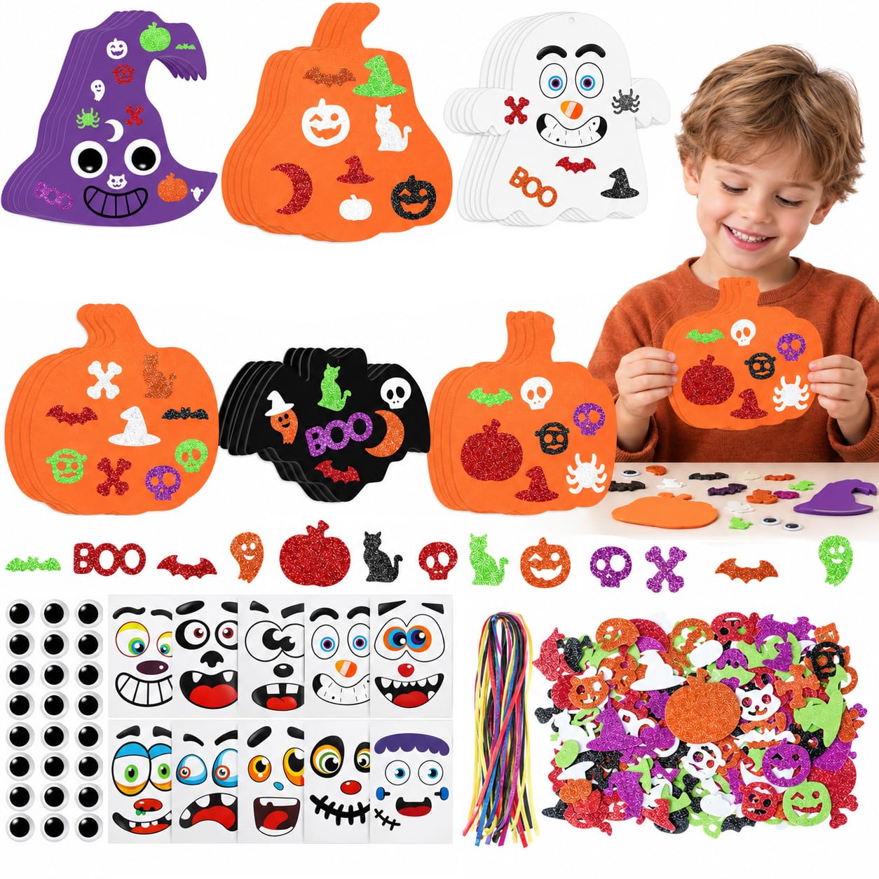 SNMYGS Halloween Foam Stickers, Halloween Crafts, Halloween Decorations