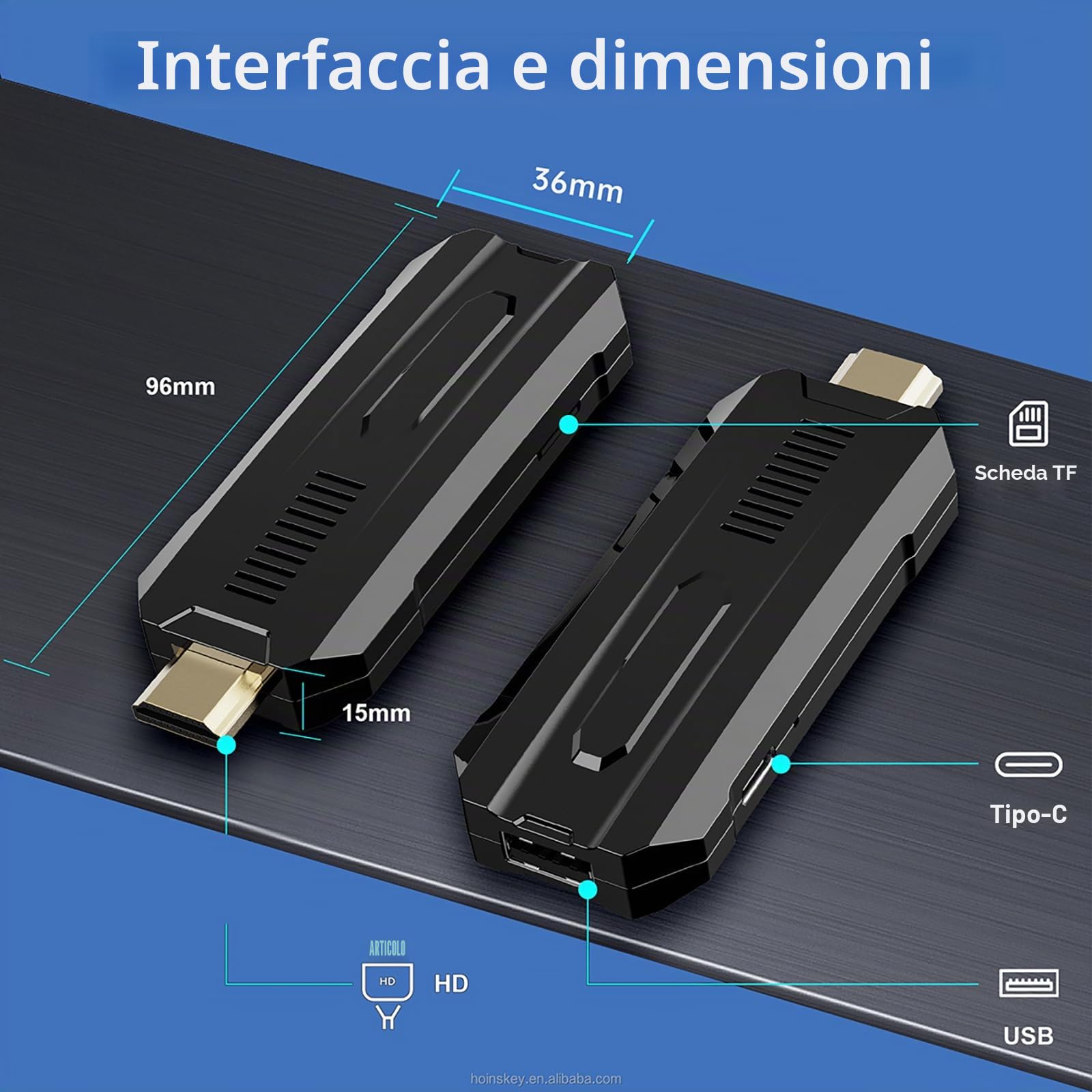 BOXPUT R3 TV Stick, Android 13 TV Stick, 2G 16G 4K Max Streaming, Dual WiFi6 2.4G/5G BT5.0 8K Decodifica TV Stick, con telecomando Bluetooth vocale isolamento a infrarossi