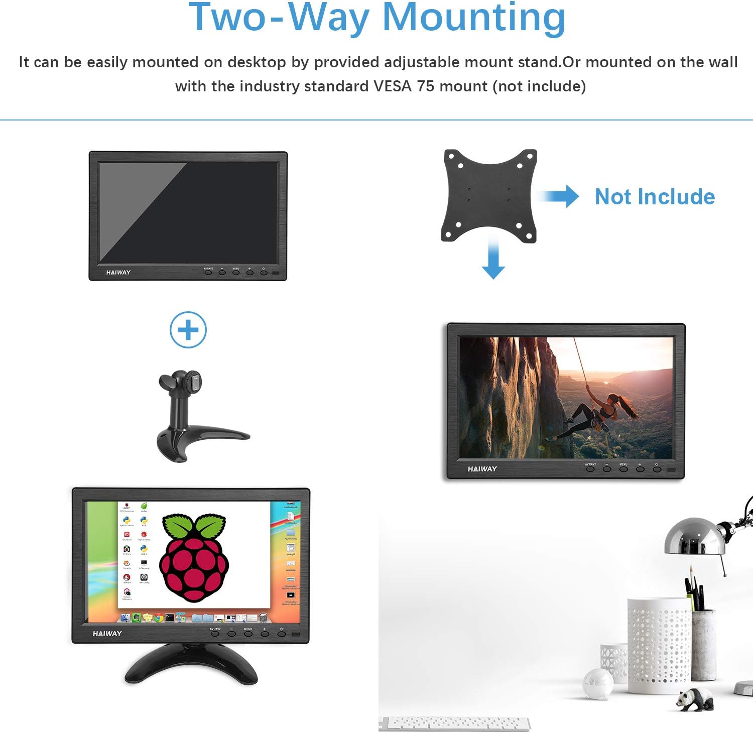 Flash Deals - 60% OFF Haiway 10.1 inch Security Monitor, 1366x768 Resolution Small HDMI Monitor Small Portable Monitor with Remote Control with Built-in Dual Speakers HDMI VGA BNC USB Input for Gaming CCTV Raspberry Pi PC Exclusive Discount 60% Price Haiway 10.1 inch Security Monitor, 1366x768 Resolution Small HDMI Monitor Small Portable Monitor with Remote Control with Built-in Dual Speakers HDMI VGA BNC USB Input for Gaming CCTV Raspberry Pi PC