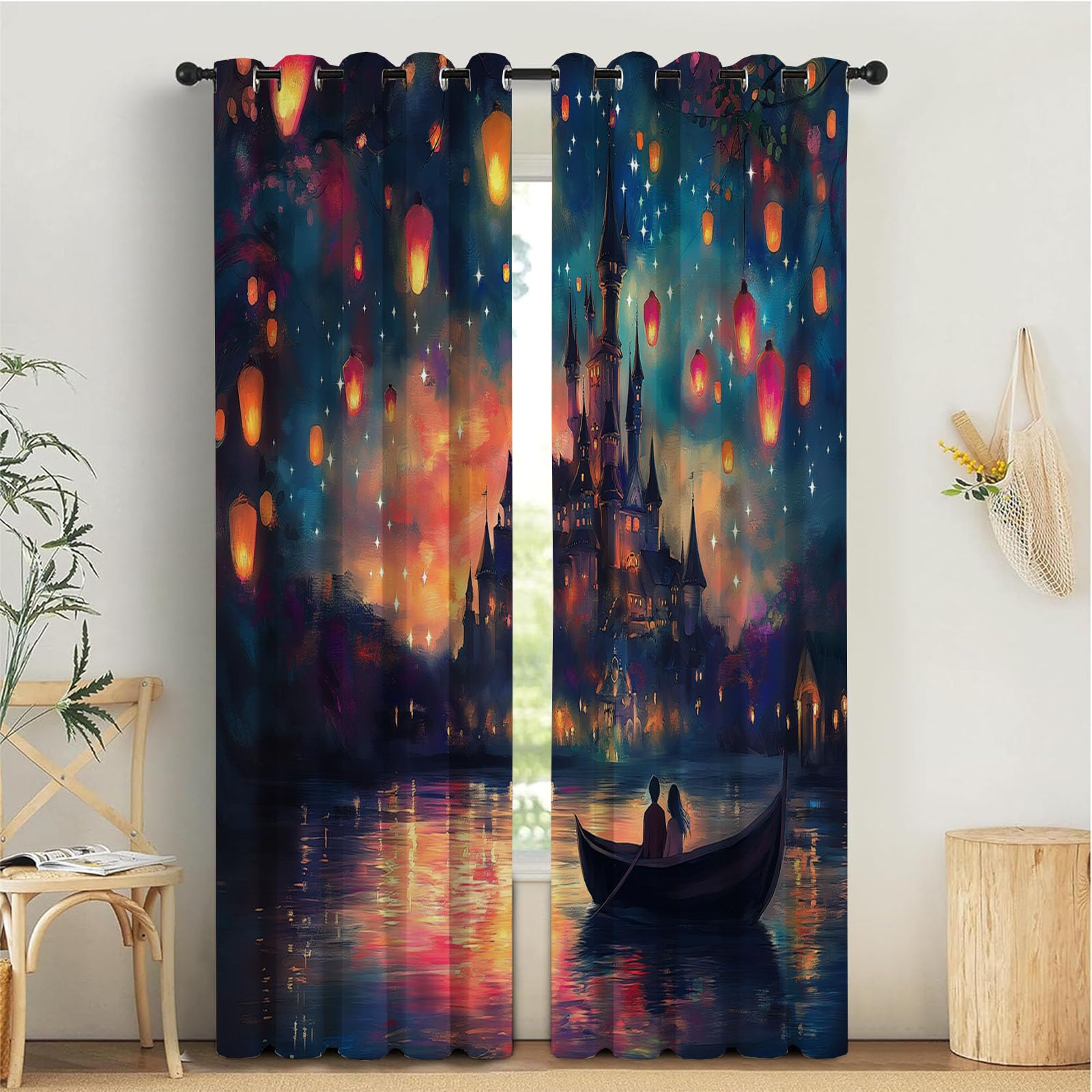 Rideau Occultant Salon Moderne Rideaux Opaques Esthétiques Doux à Oeillets 140x240cm