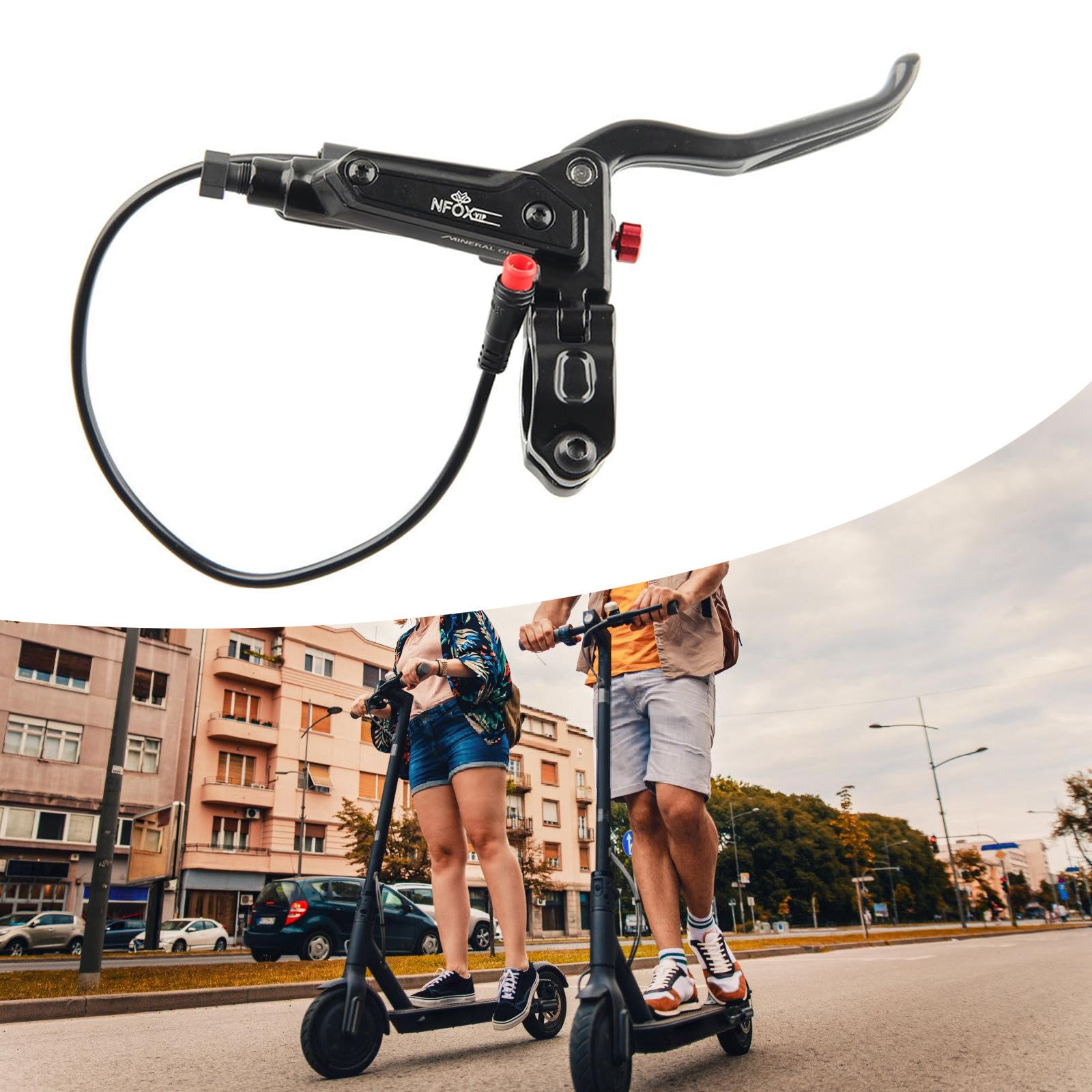 Power Close - Maneta de freno hidráulica para bicicleta eléctrica con conexión impermeable de 2 pines