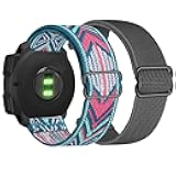 22mm Elastic Watch Bands for Garmin Instinct 3 45mm / 2 Solar, Soft Stretchy Nylon Ultra-light Wristband Strap for Instinct E 45mm / Crossover Solar