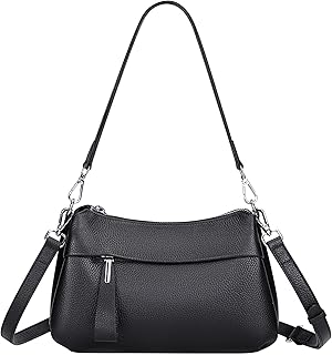 Over Earth Genuine Leather Crossbody Bags for Women Small Crossbody Handbag Shoulder Purses with 2 Detachable Straps