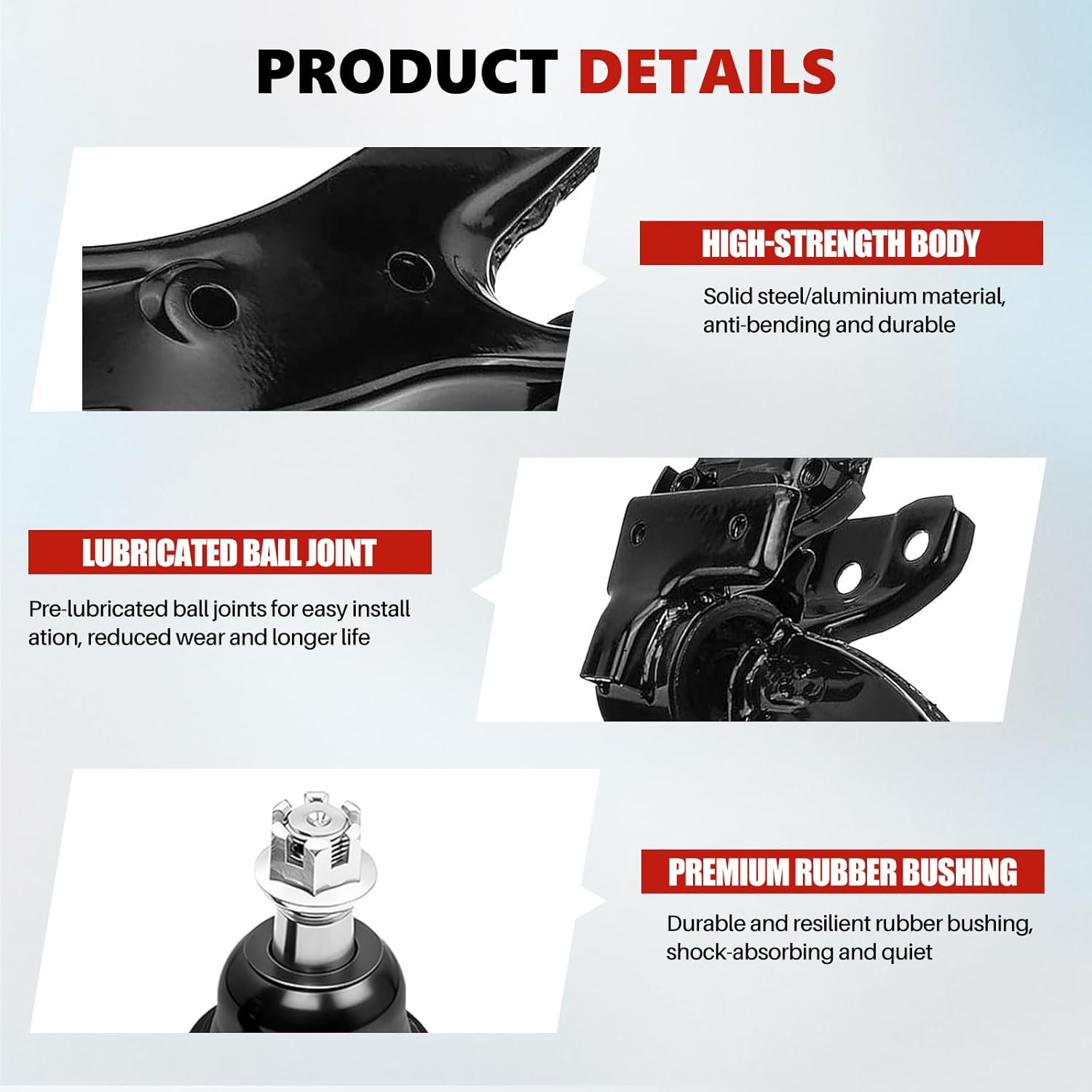 Front Lower Control Arm w/Ball Joint Assembly 2pcs replacement for Honda CR-V CRV 2007 2008 2009 2010 2011 K620500 K620501