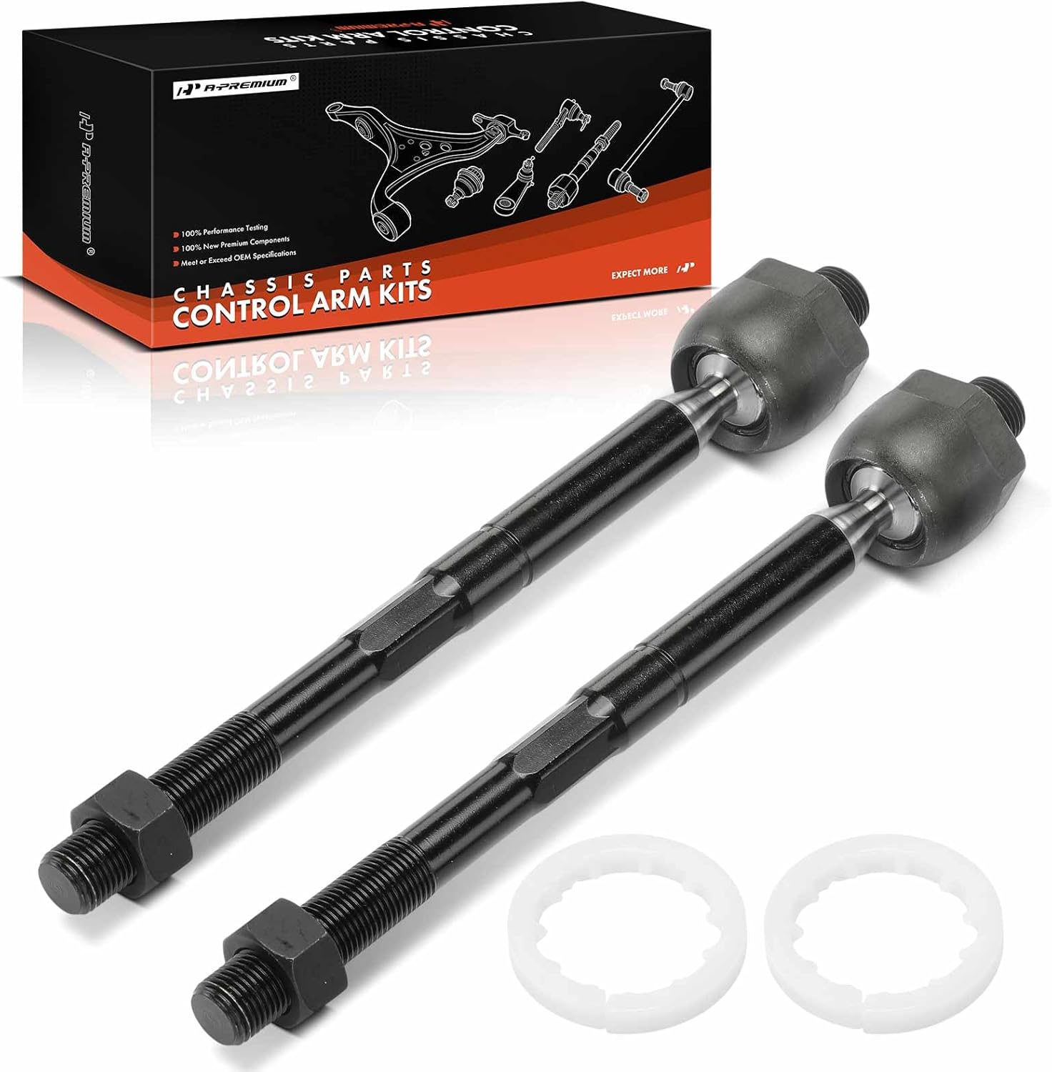 A-Premium 2 x Front Inner Tie Rod Ends, Compatible with Buick LaCrosse 2010-2012 & Cadillac XTS 2013-2019 & Saab 9-5 2010-2011