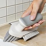 4-in-1 Grout and Corner Scrubber Brush with Scraper Tool, for Cleaning Tile, Grout, Kitchen, Bathroom, Sink, Floor, Shower, Bathtub