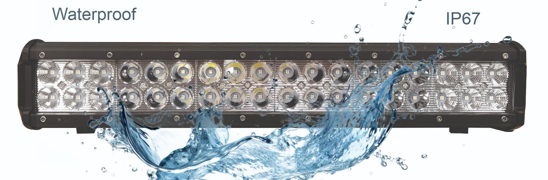 Goodyear - Barra LED 18.5 Pulgadas 108W para Coche y Camión 12V/24V, 7560 Lúmenes, 36 LED, Luz Blanca 6500K, IP67, Aluminio, Iluminación Auxiliar Off Road
