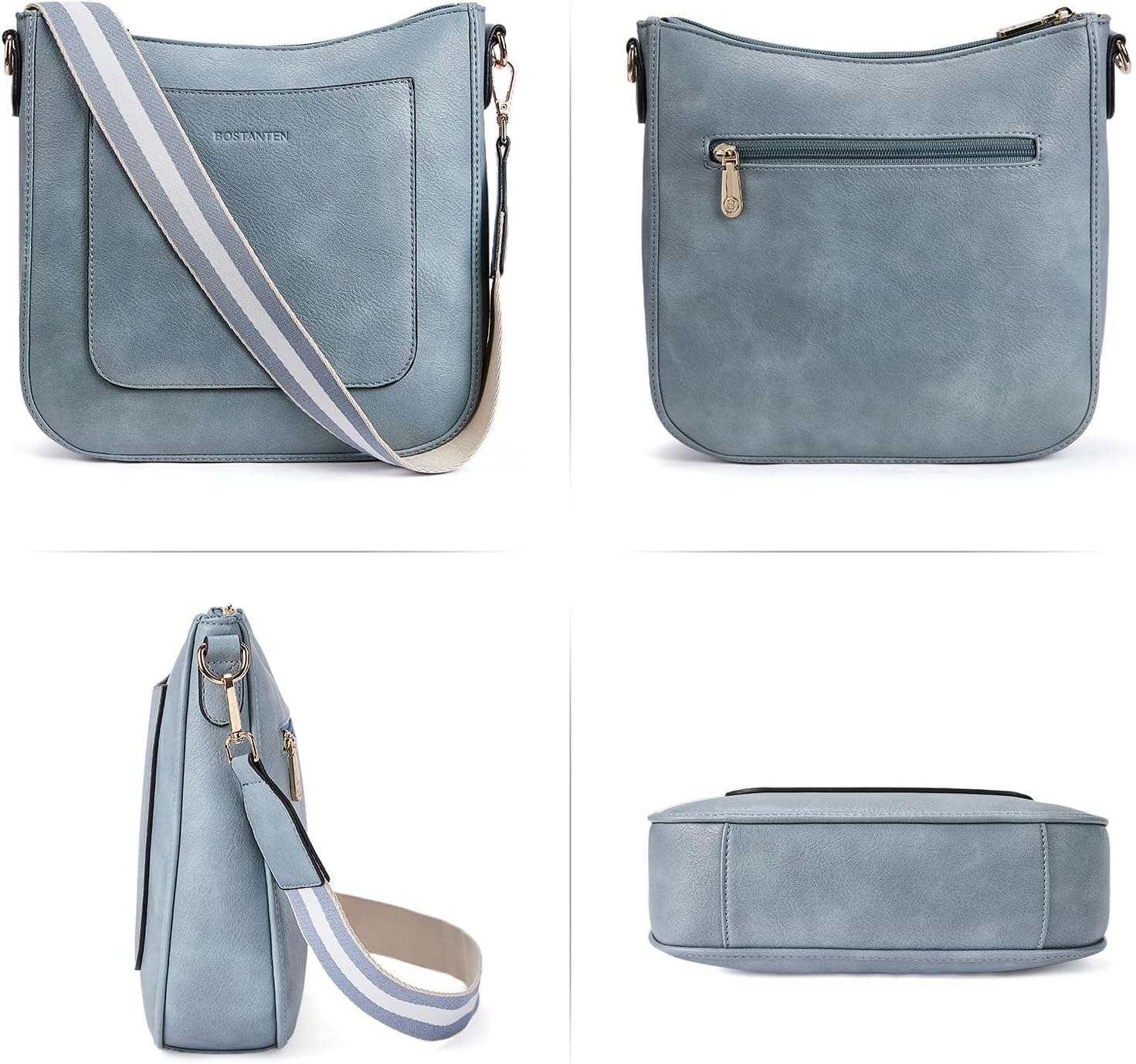 BOSTANTEN Crossbody Bags for Women Trendy Vegan Leather Guitar Strap Purse for Spring Travel - Image 6