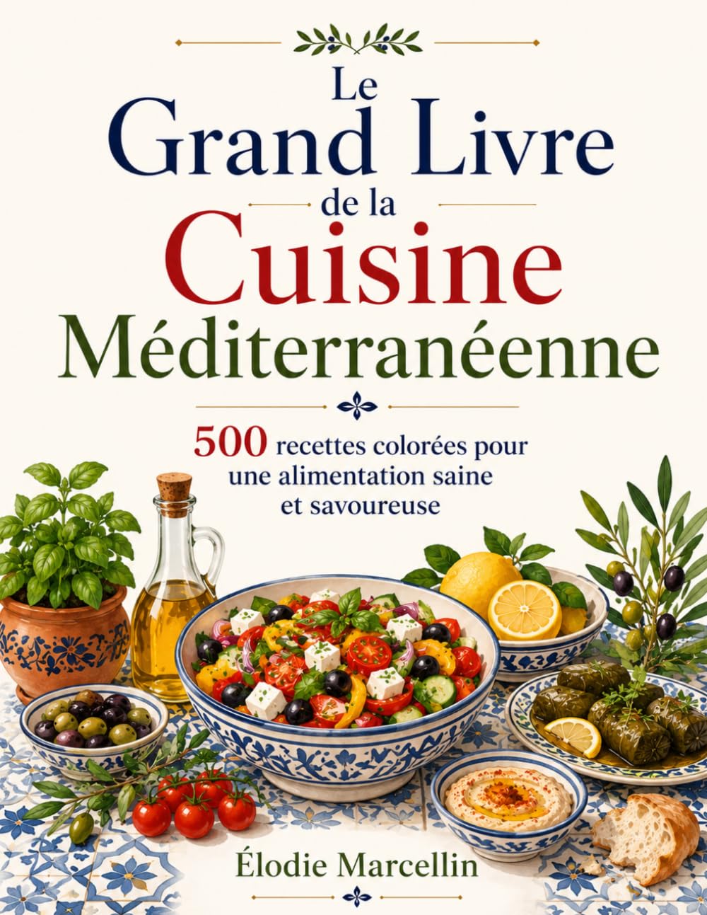 Le Grand Livre de la Cuisine Méditerranéenne: 500 recettes colorées pour une alimentation saine et savoureuse