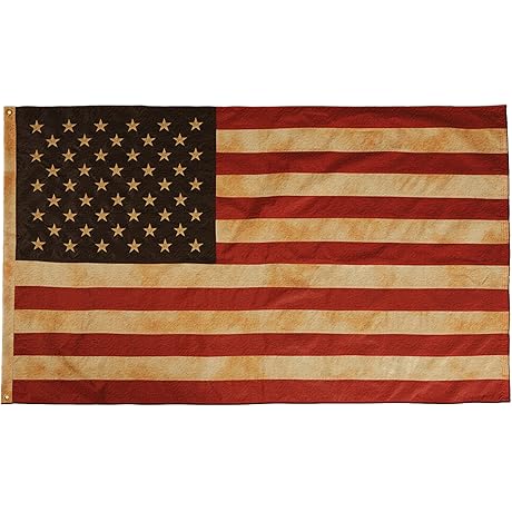 SYII Premium American Flag - Vintage Tea Stained 3x5 | Enduring Symbol...
