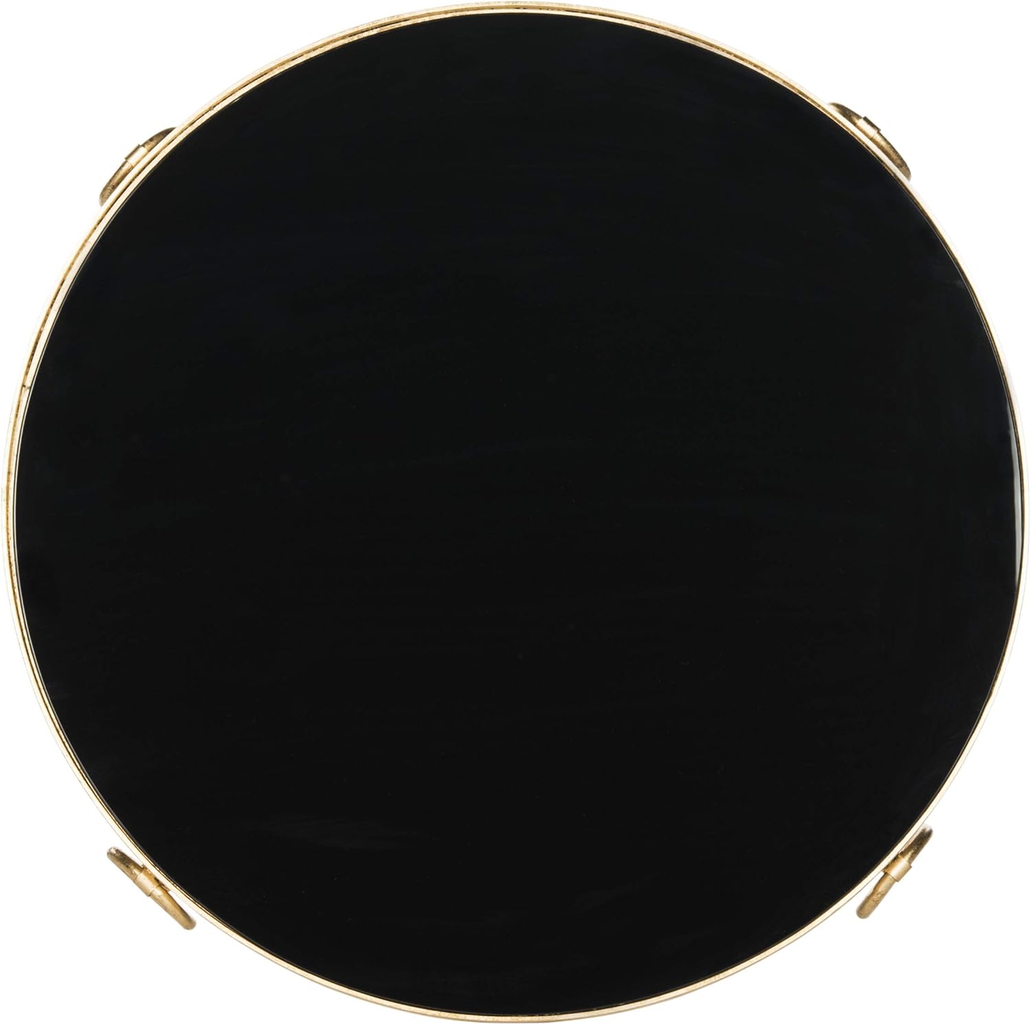 Safavieh Home Collection Elisha Black and Gold Leaf Round Coffee Table