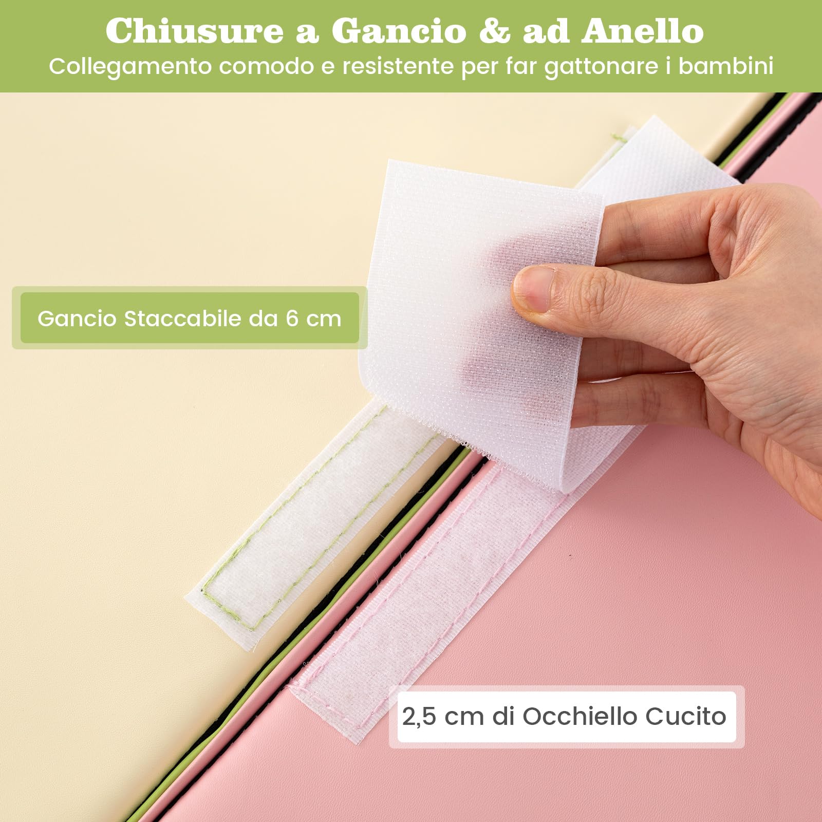 COSTWAY Set di Blocchi in Schiuma per Bambini 4 Pezzi, Set di Costruzioni Morbide in PU + EPE per Sviluppo dei Bambini, Gioco Attivo Interno per Arrampicarsi e Gattonare (Rosa)