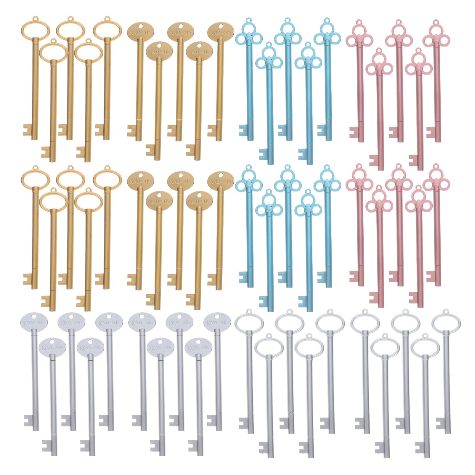 STOBOK 60pièces Stylos à Gel Rétro Forme De Clé Stylos Vintage Pour Écriture Dessin Et Fournitures De Bureau Pour Écoliers Et Amateurs De Papeterie