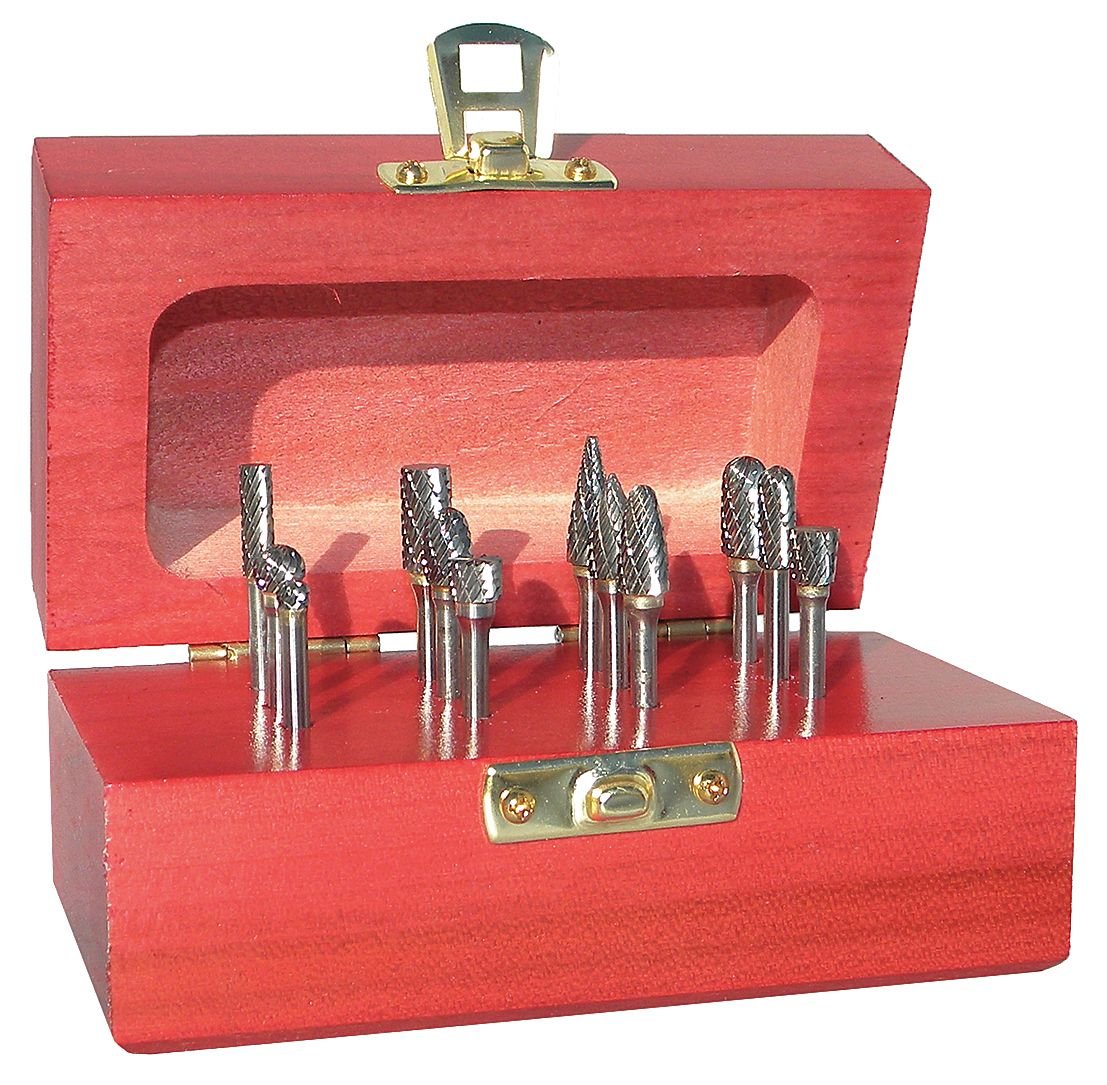 Monster Tool - 310-110009 - Carbide Bur Set, Single Cut, 1/4