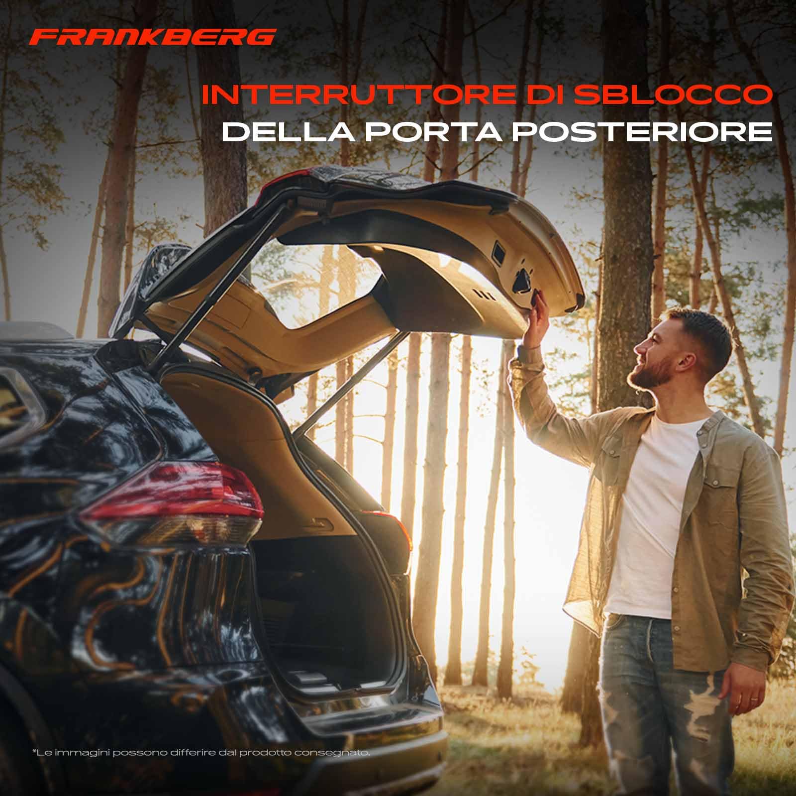 Frankberg Maniglia portellone Interruttore Serratura porta Portellone posteriore 2-Poli Compatibile con Duster Jogger S.a.n.d.e.r.o Arkana Clio M.e.g.a.n.e 2019-2025 Replace# 906069264R