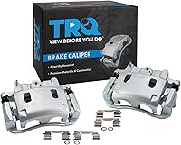 TRQ Zinc Coated Front Brake Caliper Set with Brackets & Hardware for 2004-2007 Nissan Titan Armada Pathfinder Infiniti QX56