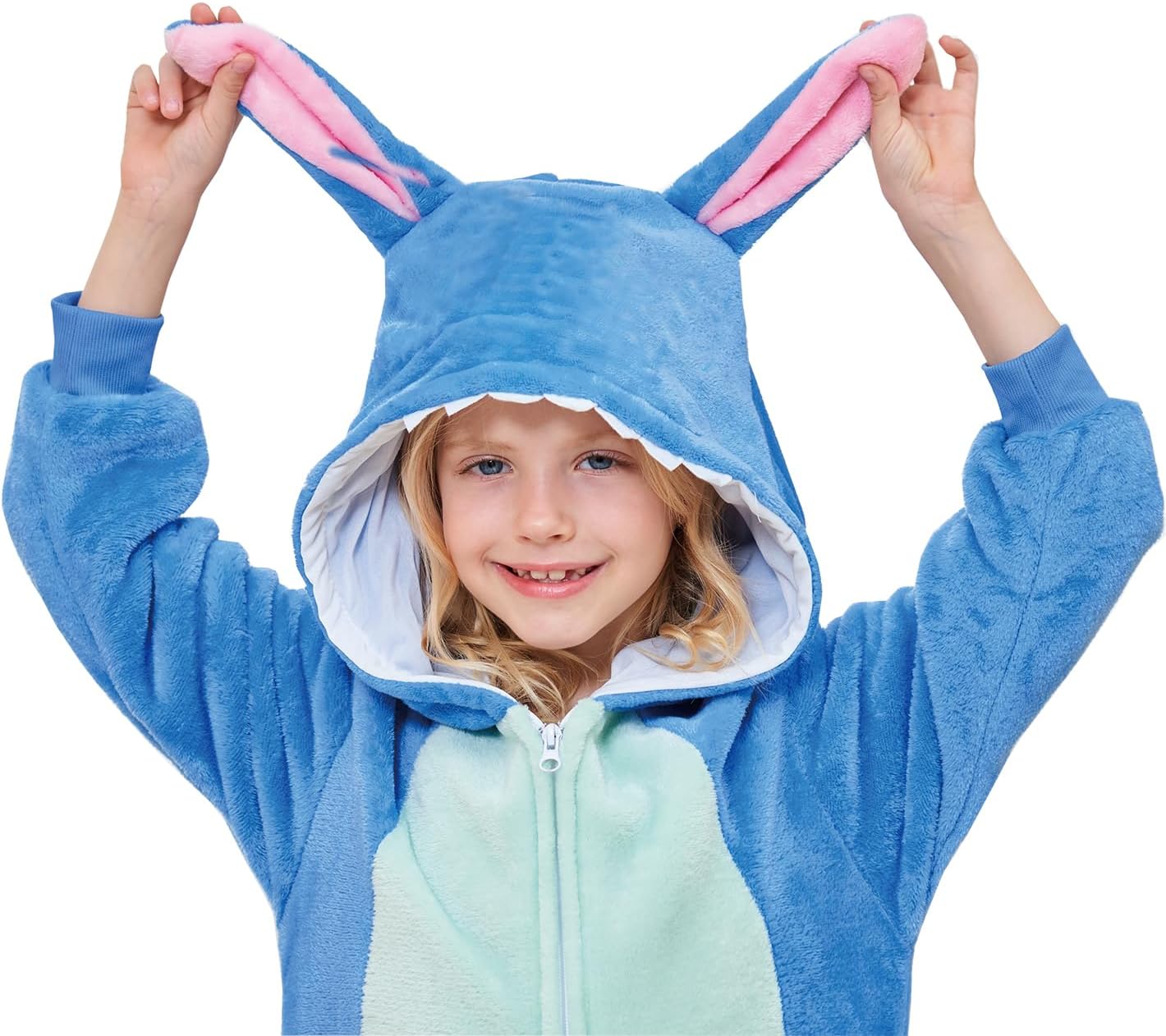 Kids Animal Onesie Pajamas Cosplay Costume Halloween Sleepwear Lanzai Blue 10 Years image 5 of 6 B0CXSJPTS9