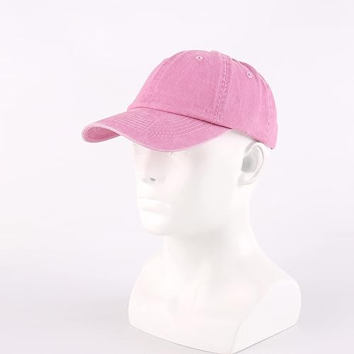 Miniatura 3 de LANGZHEN Gorra de béisbol unisex 100% algodón, para hombres y mujeres, de mezclilla lavada, ajustable, sombrero de papá