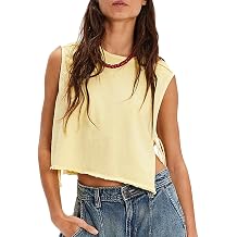 Womens Side Tie Tank Tops Y2k Teen Girls Going Out Sleeveless Camisole Summer Vest Slim Fit Crop Top
