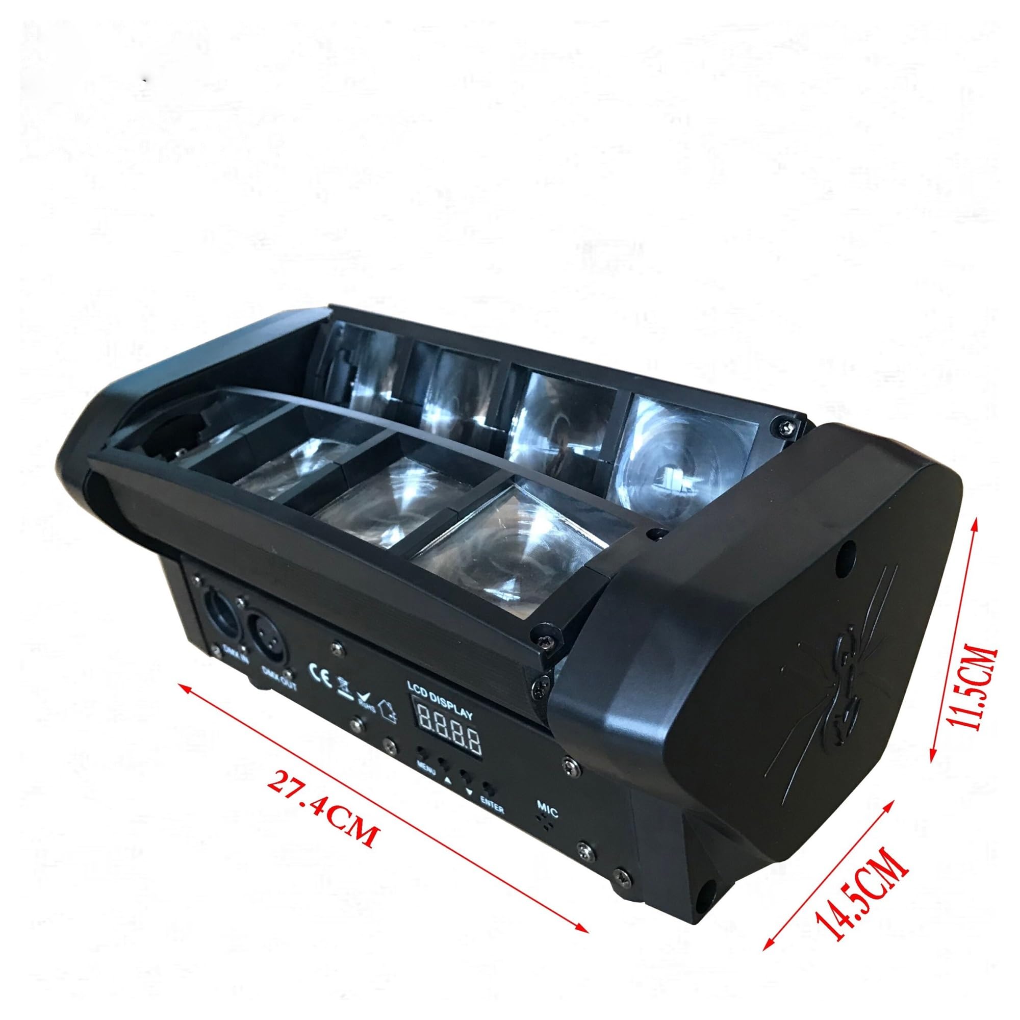 Luci da palcoscenico, Il fascio luminoso principale DJ della fase del carrello mobile 80W RGBW illumina le luci del locale notturno della festa nuziale della discoteca di applicazione