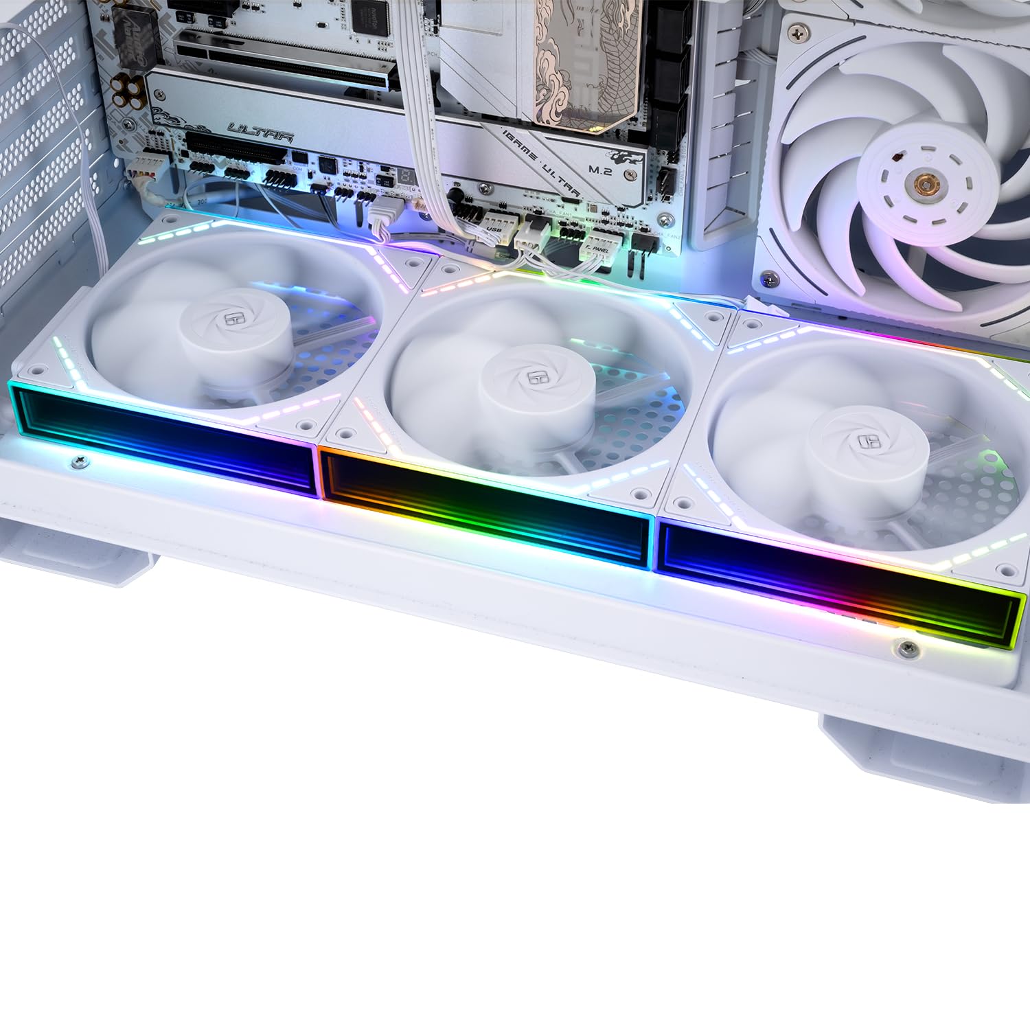 Thermalright TL-M12QRW X3 Case Fan-120mm Quiet,Wireless Splicing Building Block CPU Fan Reverse,Infinity Mirror ARGB Lighting Effects,New Power Chip Module Simplifies Wiring Management