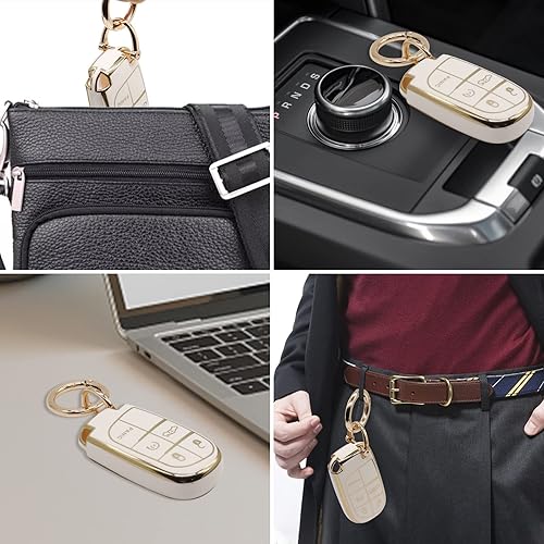 Miniatura 5 de Elegananccy Funda para llavero Jeep, Blanco