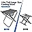 LFSEMINI 2 Pack 16in Tall Camping Stool, Folding Stool with Carry Bag, Aluminum Alloy Bracket, 1.5lbs Lightweight, Load Capacity to 200lbs, for Travel, BBQ, Fishing
