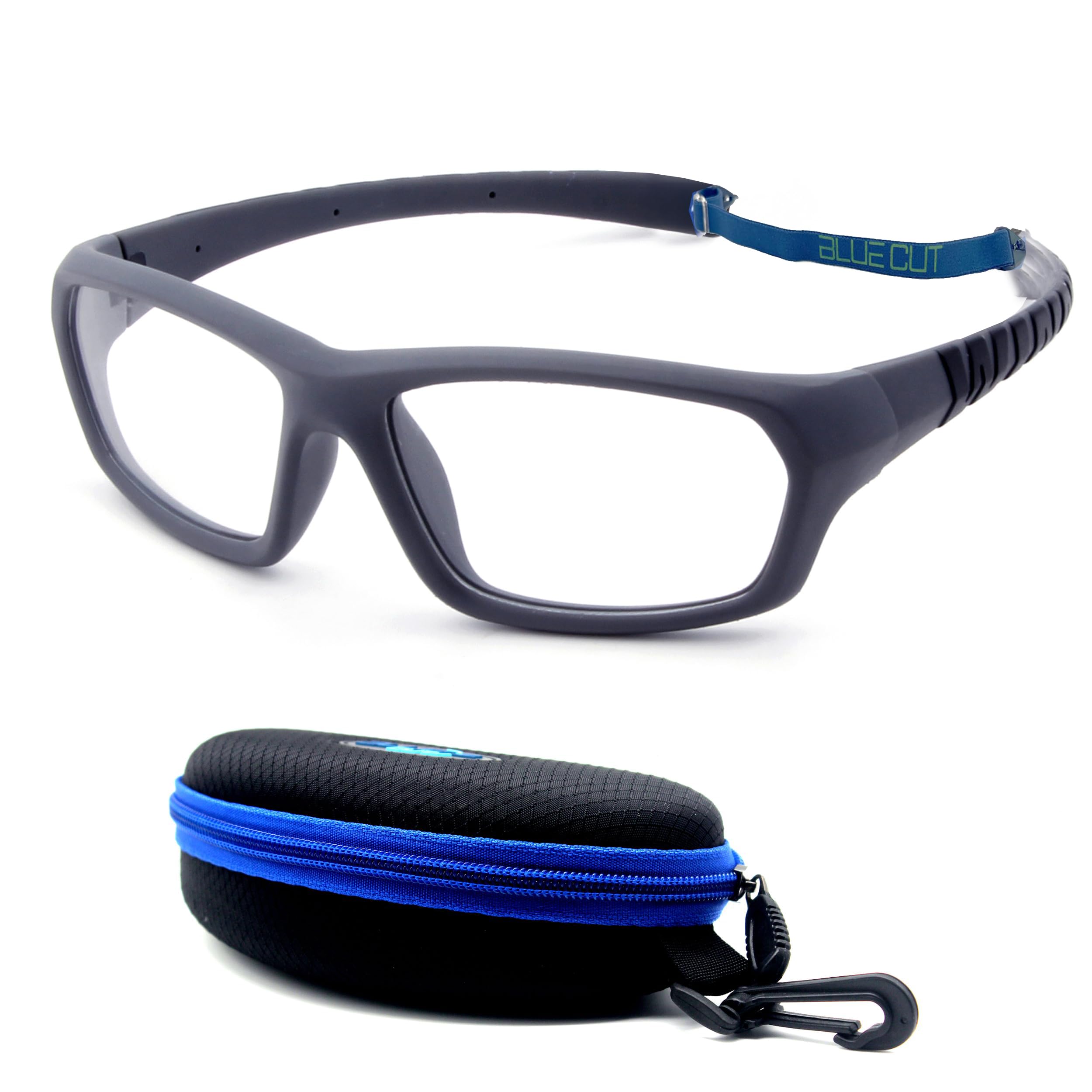 BLUE CUT Occhiali protettivi sportivi, lenti anti-appannamento, occhiali di sicurezza per basket, pickleball e tutti gli sport all'aria aperta