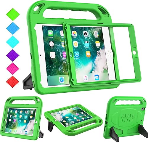 BMOUO Funda para niños para iPad 9.7 20182017iPad Air 21Pro 9.7  Protector de pantalla integrado a prueba de golpes, funda convertible con soporte