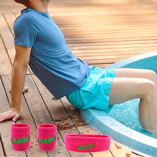 Miniatura 3 de Funny Guy Mugs Conjunto de bandas para el sudor unisex (3 unidades 1 diadema y 2 muñequeras)