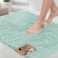 Vista 53 de GORILLA GRIP Alfombra de Baño 44x26, Chenilla Suave Absorbente, Tapetes de Microfibra de Secado Rápido, Respaldo de Goma Lavables Alfombras de Ducha
