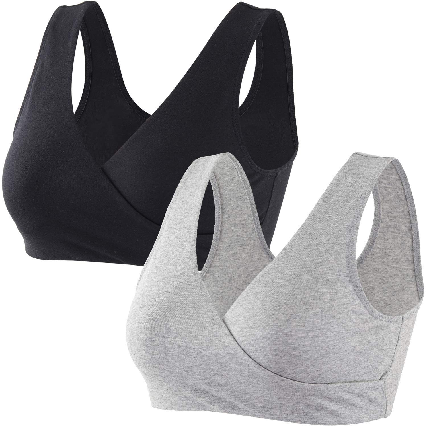 Maternity Nursing Bras, Seamless Maternity Bra for Pregnancy & Breastfeeding, Comfortable Wireless Bra Night Sleep Top — view 14