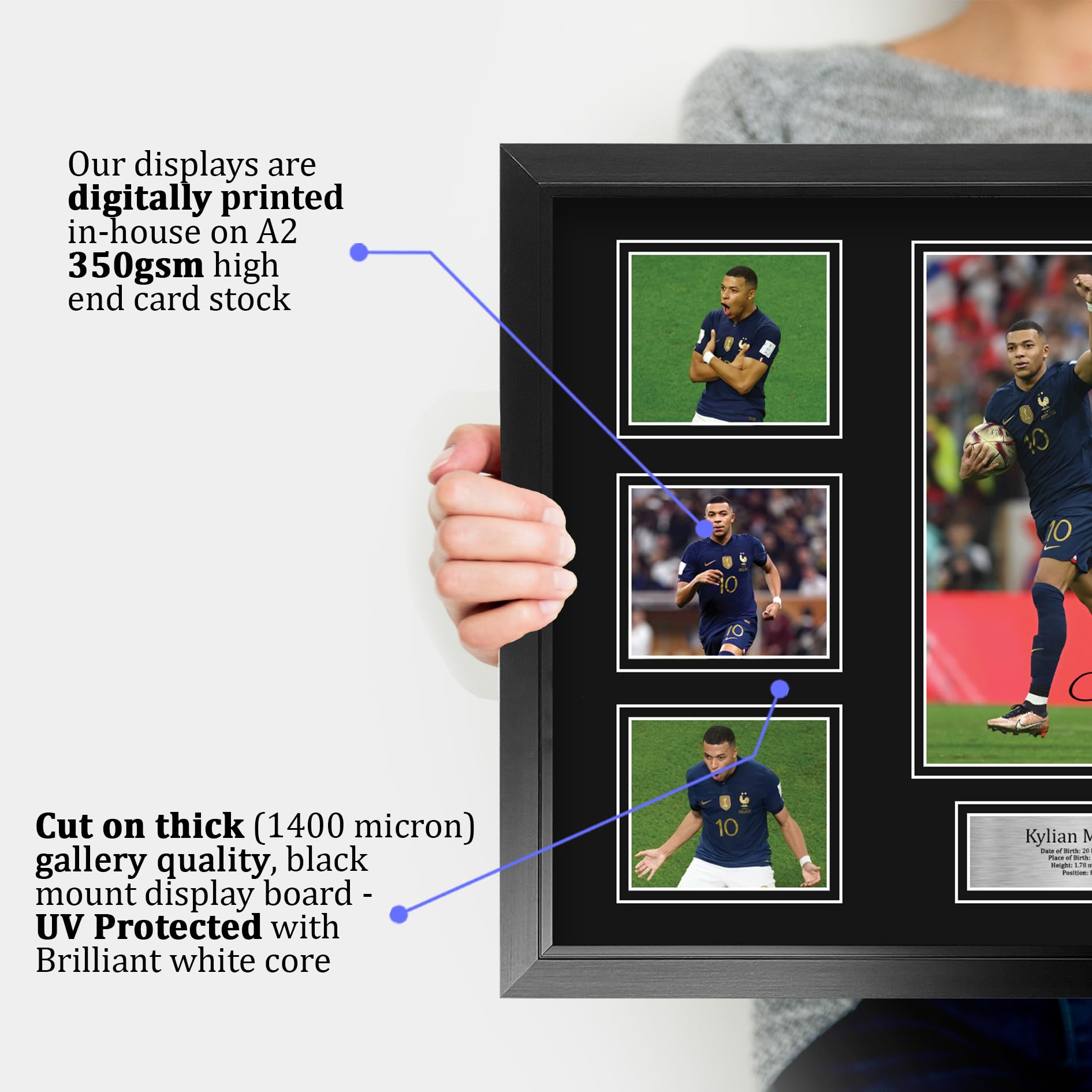 Kylian Mbappe Back Signed France 2022 Home Shirt In Classic Frame - Foto 14