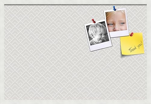 Miniatura 2 de PinPix Tablero de anuncios de corcho de 36 x 24 pulgadas. Este tablero decorativo enmarcado viene con un moderno diseño gris y marco blanco