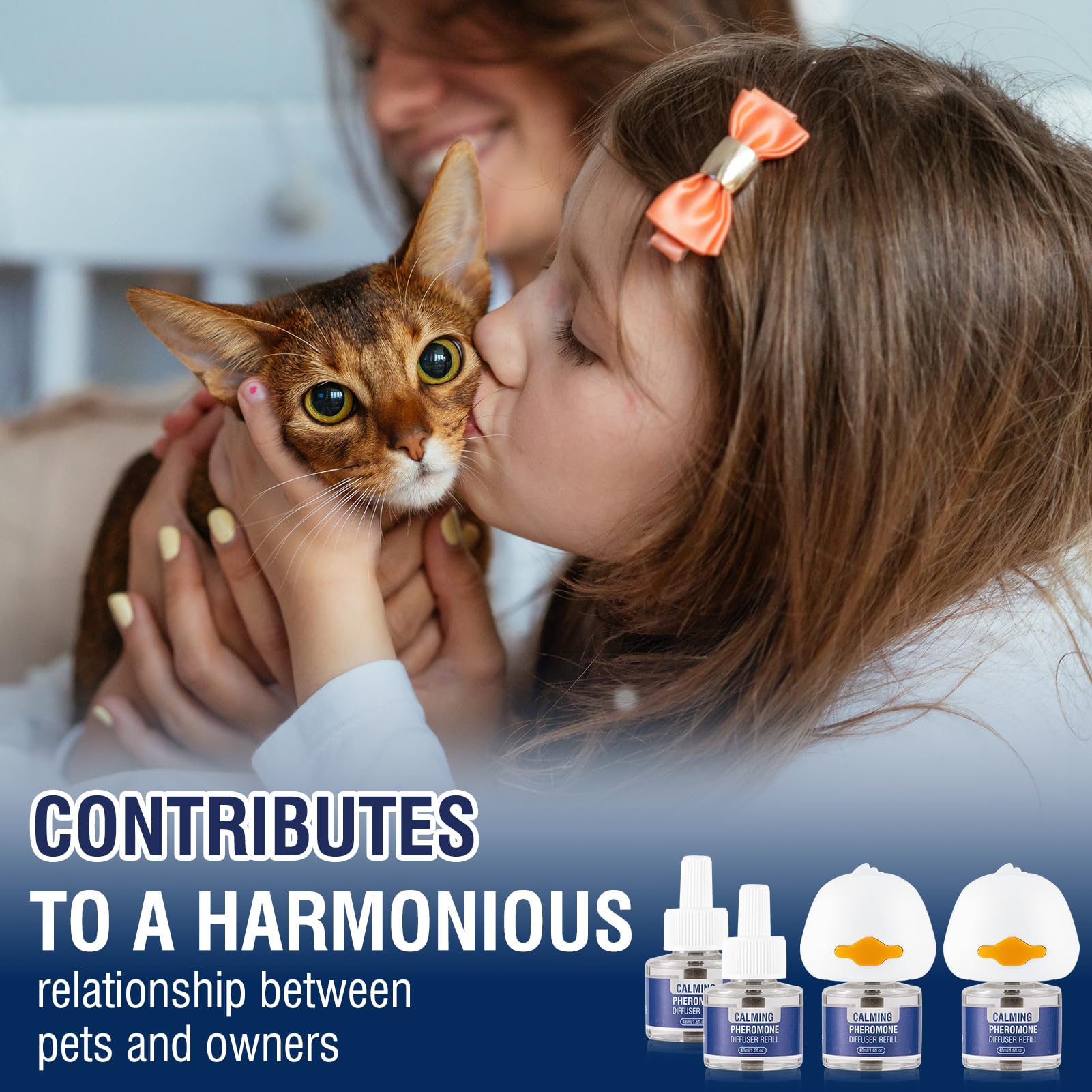 Piuess Pheromones Chat Feromone 6 in 1 pour Diffuseur Pheromone PhéRomones Anti Stress Prise Calmant Apaisant Apaiser Les Chats Conflit FéLines Relaxantes Et Calmantes Insipide(2 Prise + 4 Recharges)
