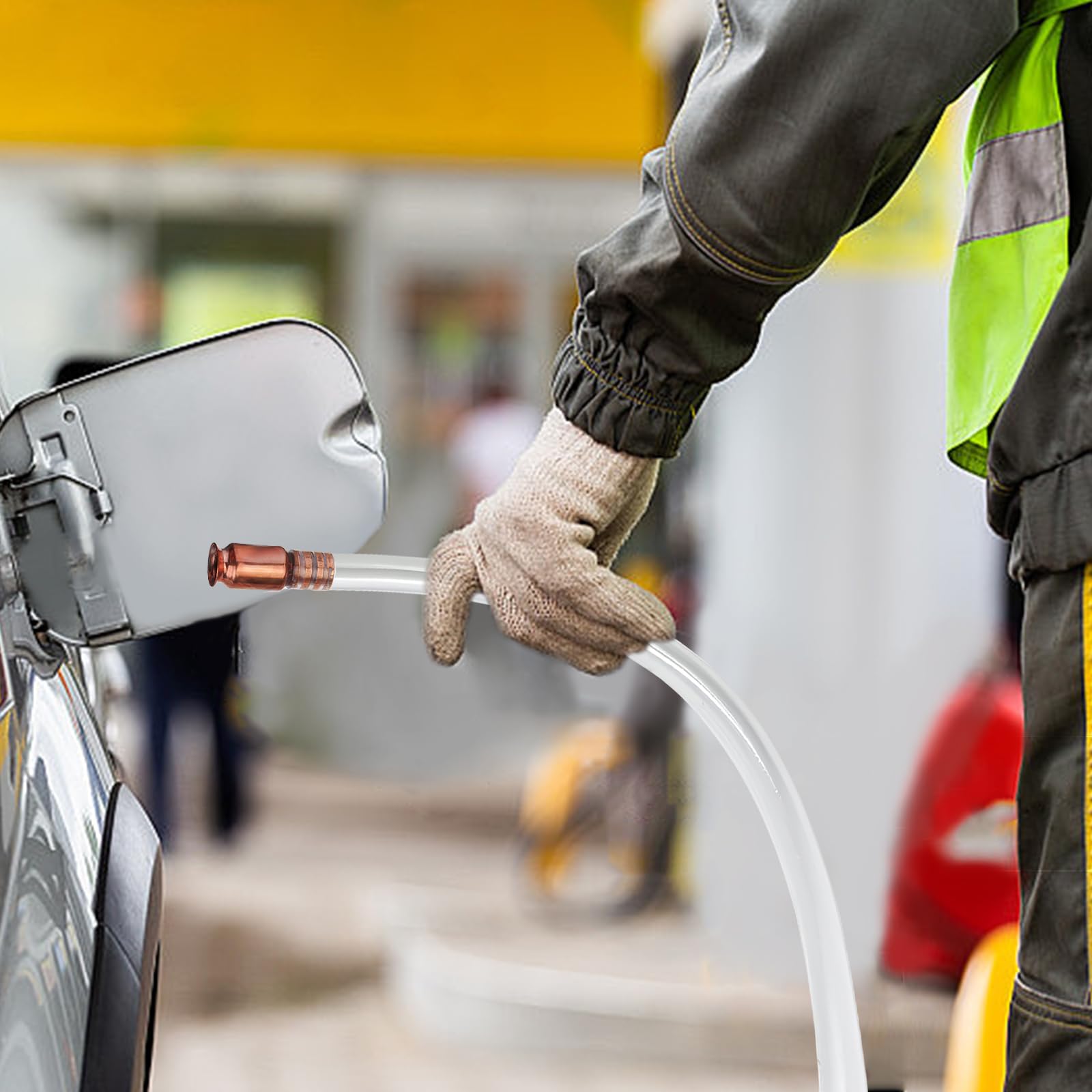 CONNECTION Tubo per pompa, 2,5 m, autoadhesivo, per sifone, carburante, pompa a mano, trasferimento olio, acqua